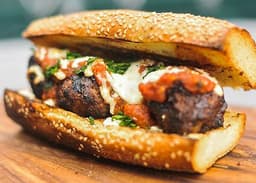 Meatball Parmigiana Sandwich